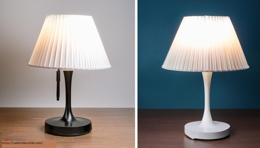 Comparison between corded and cordless LED table lamps