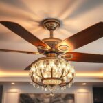 ceiling fan with chandelier