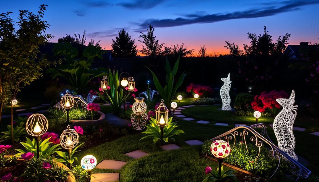 decorative solar garden lights