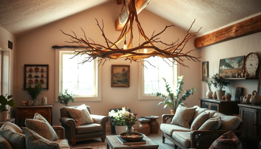 tree branch chandelier